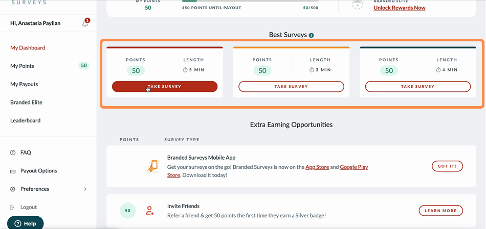 Branded Surveys احد تطبيقات كسب المال