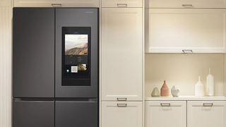 samsung smart fridge with AI vision smart display