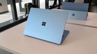 A Microsoft Surface Laptop at Microsoft's Copilot Plus PC event