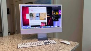 Apple's 24-inch iMac M4 in Purple.